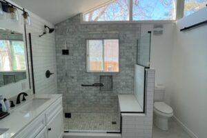 frameless shower glass-vanity-counertop